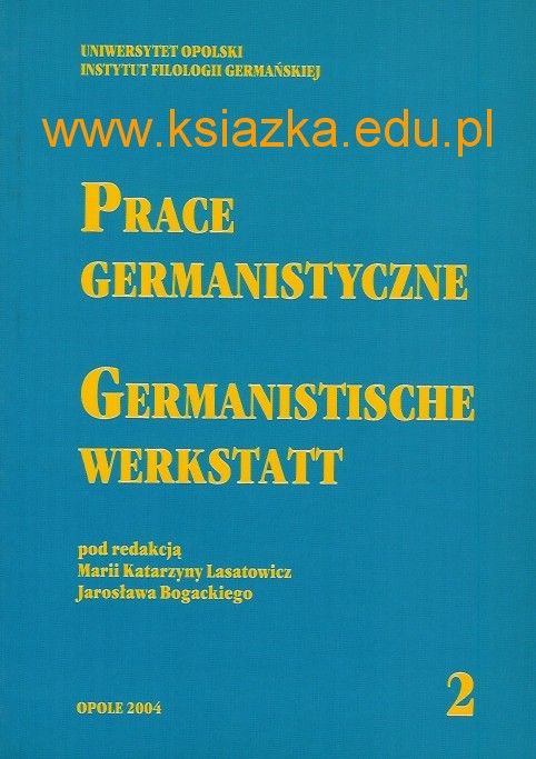 Prace Germanistyczne. Germanistische Werkstatt, 2